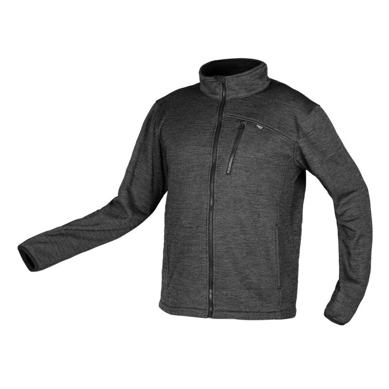 NEO TOOLS OUTDOOR zip-up sweatshirt, pique, grey, size M — 81-515-M