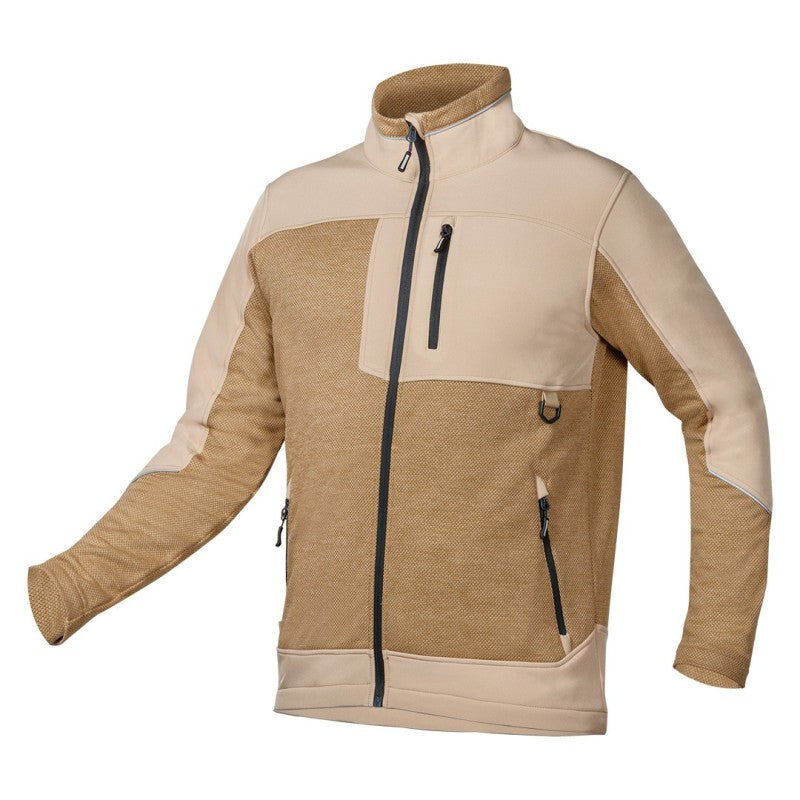 NEO TOOLS OUTDOOR softshell sweatshirt, beige, size XXL — 81-516-XXL