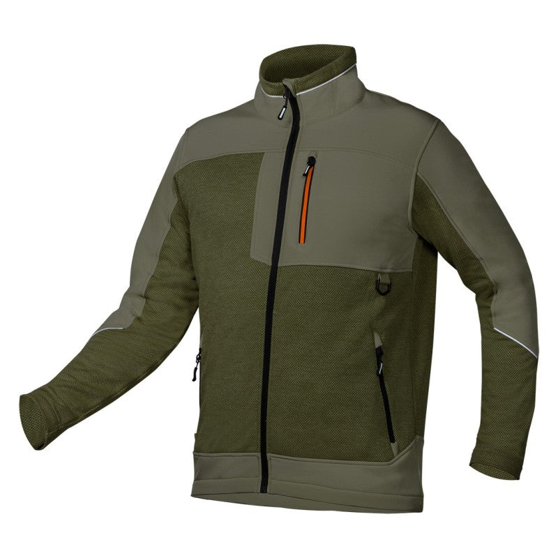 NEO TOOLS OUTDOOR softshell sweatshirt, green, size XL — 81-517-XL