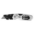 NEO TOOLS Folding trapezoidal blade knife 1+3 blades, 2 bits — 63-705