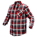 NEO TOOLS Flannel men shirt, red-black-white, size L — 81-540-L
