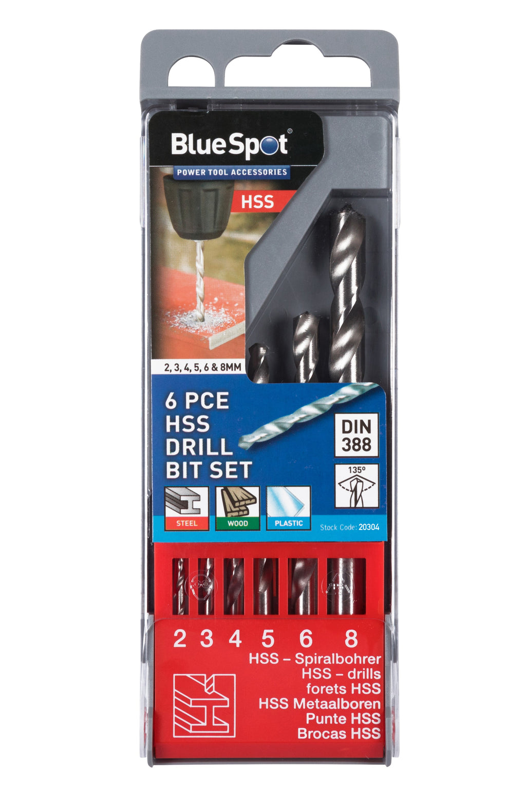 Blue Spot Tools 6 PCE HSS Drill Bit Set (2 - 8mm)