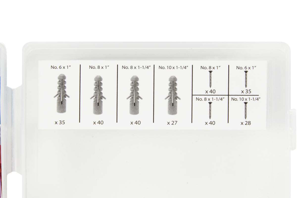 Blue Spot Tools 285 PCE Assorted Anchor And Metal Screw Set