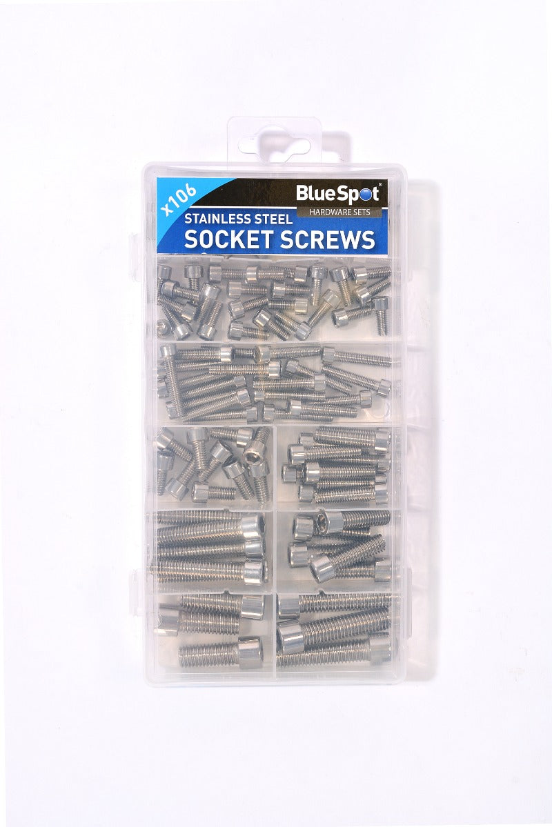 Blue Spot Tools 106 PCE Assorted Stainless Steel Socket Screw Set