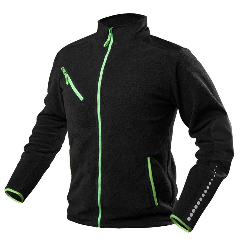 NEO TOOLS PREMIUM work fleece, black, Cordura reinforcements, size XXL — 81-507-XXL