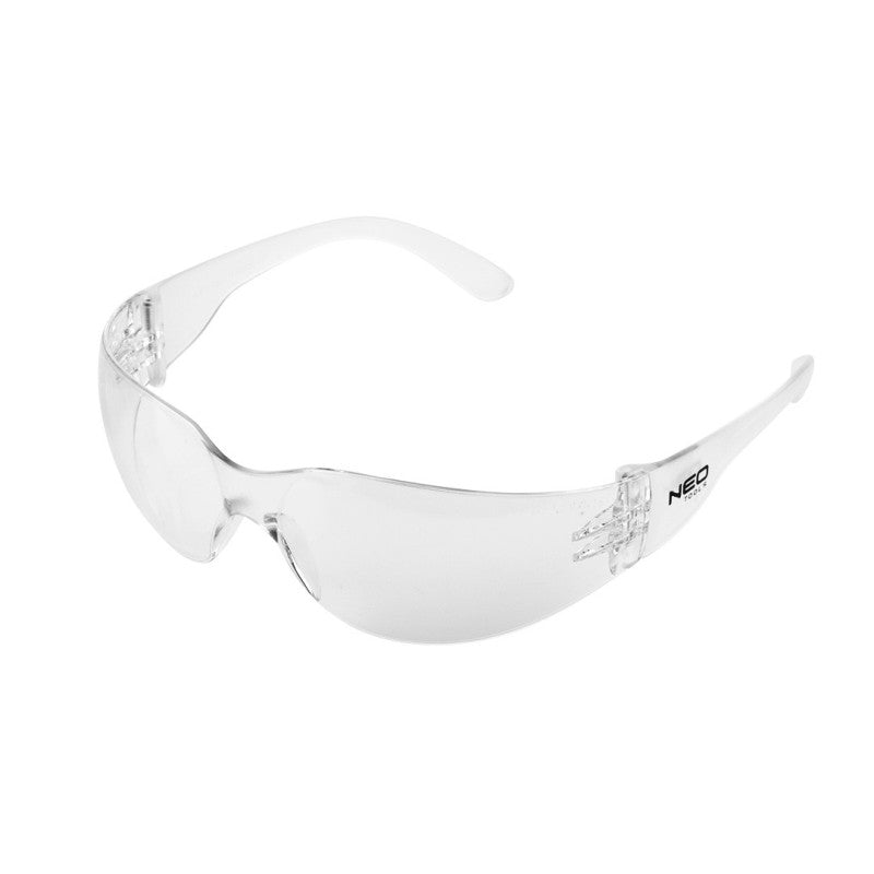 NEO TOOLS Safety glasses, white lenses, resistance class F — 97-502