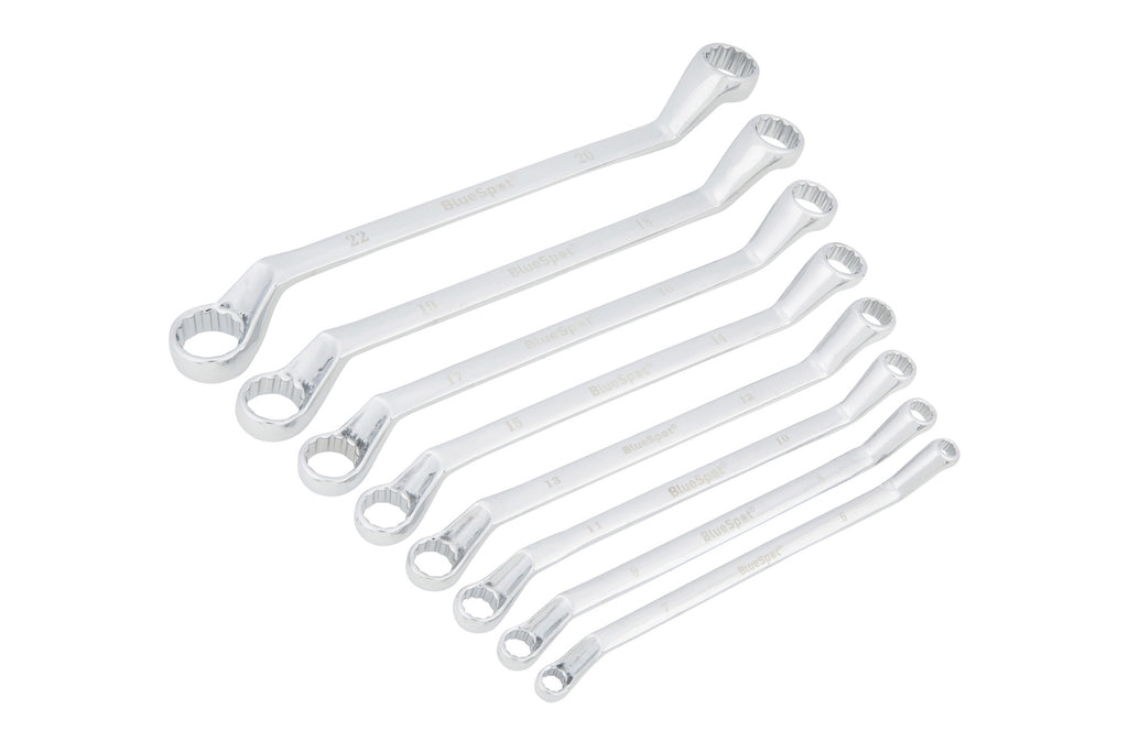 Blue Spot Tools 8 PCE Metric Deep Offset Ring Spanners (6-22MM)