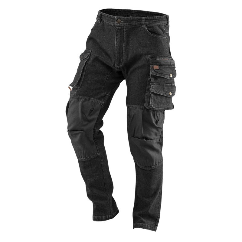 NEO TOOLS Work trousers DENIM, black, size XS — 81-236-XS