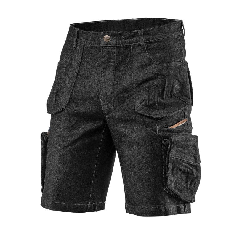 NEO TOOLS Short pants DENIM, black, size XXL — 81-273-XXL