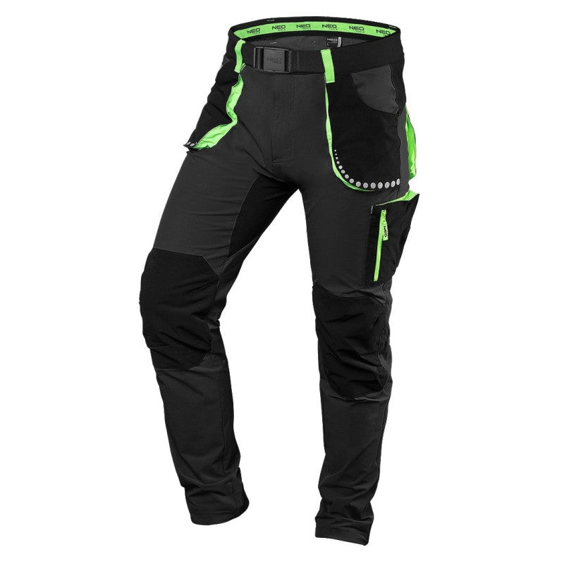 NEO TOOLS Work trousers PREMIUM, 4 way stretch, black, size XXXL — 81-290-XXXL