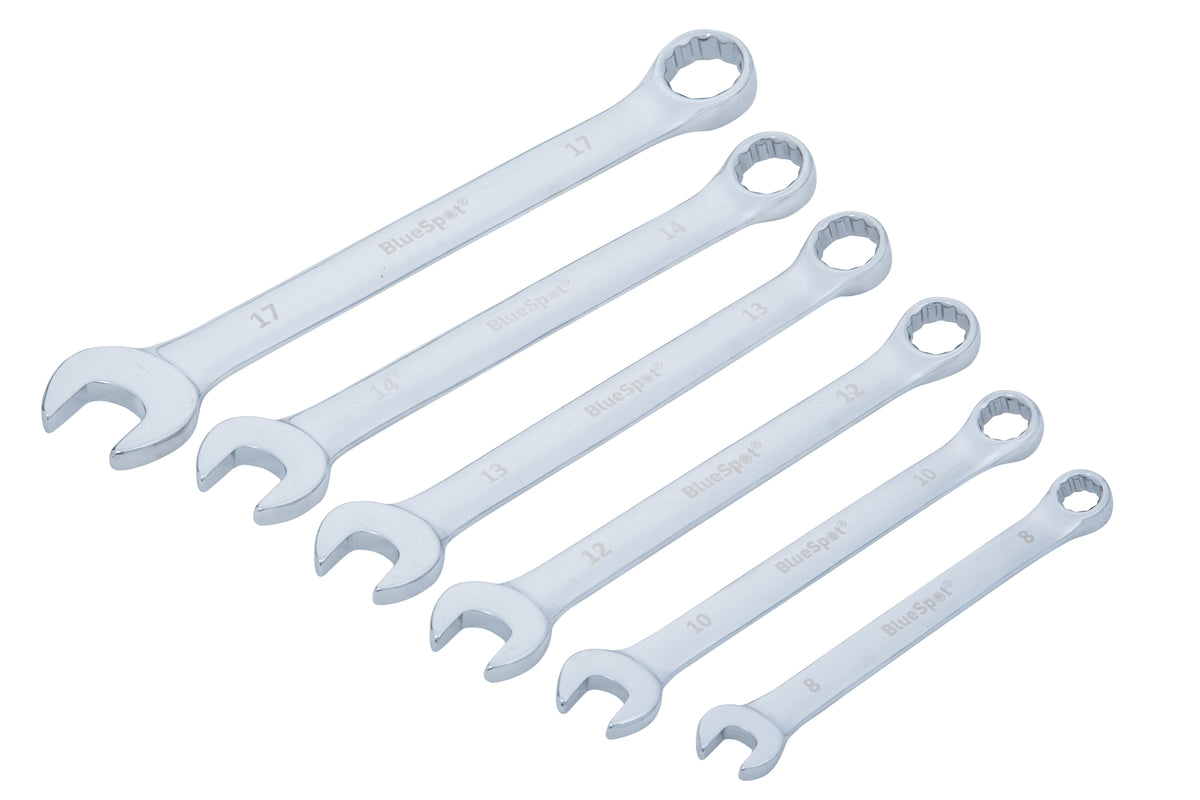 Blue Spot Tools 6 PCE Metric Combination Spanner Set (8-17mm)