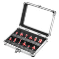 GRAPHITE Carbide milling cutters, 8 mm shank, set 12 pcs — 57H210