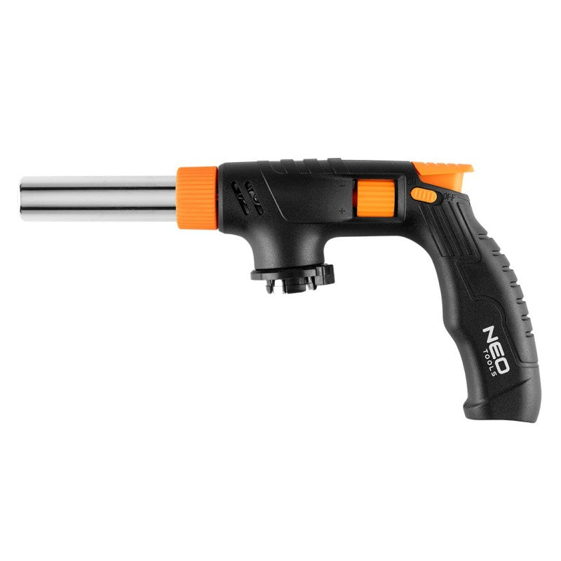 NEO TOOLS Screw-on gas burner with piezo, 360 degrees, with flame control — 20-028