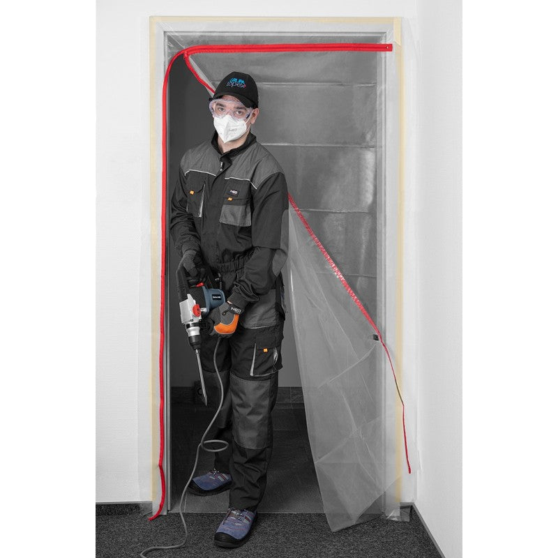 NEO TOOLS Curtain, dust cover with lock "L" PE — 49-800