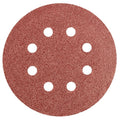 GRAPHITE Velcro sanding discs 125 mm, K60, 5 pcs, with 8 holes — 55H940