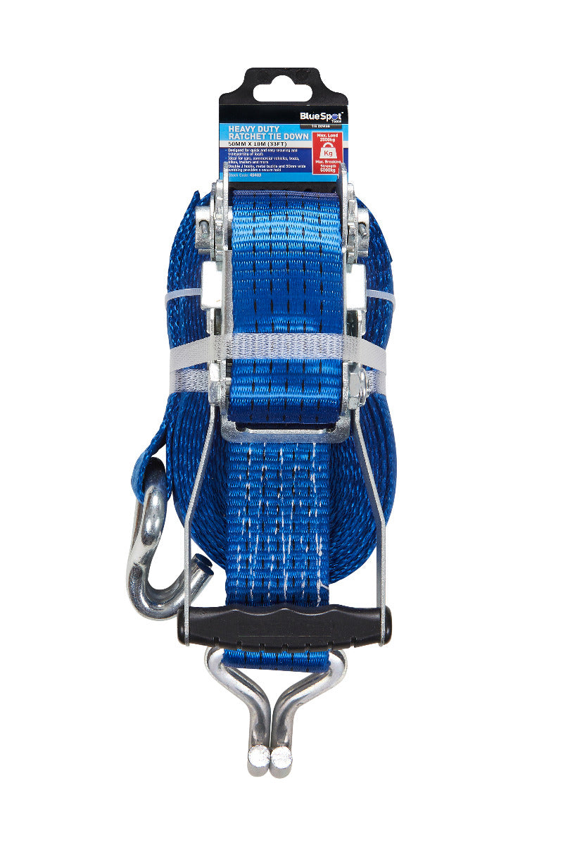 Blue Spot Tools Heavy Duty Ratchet Tie Down (50mm x 10m/32ft)