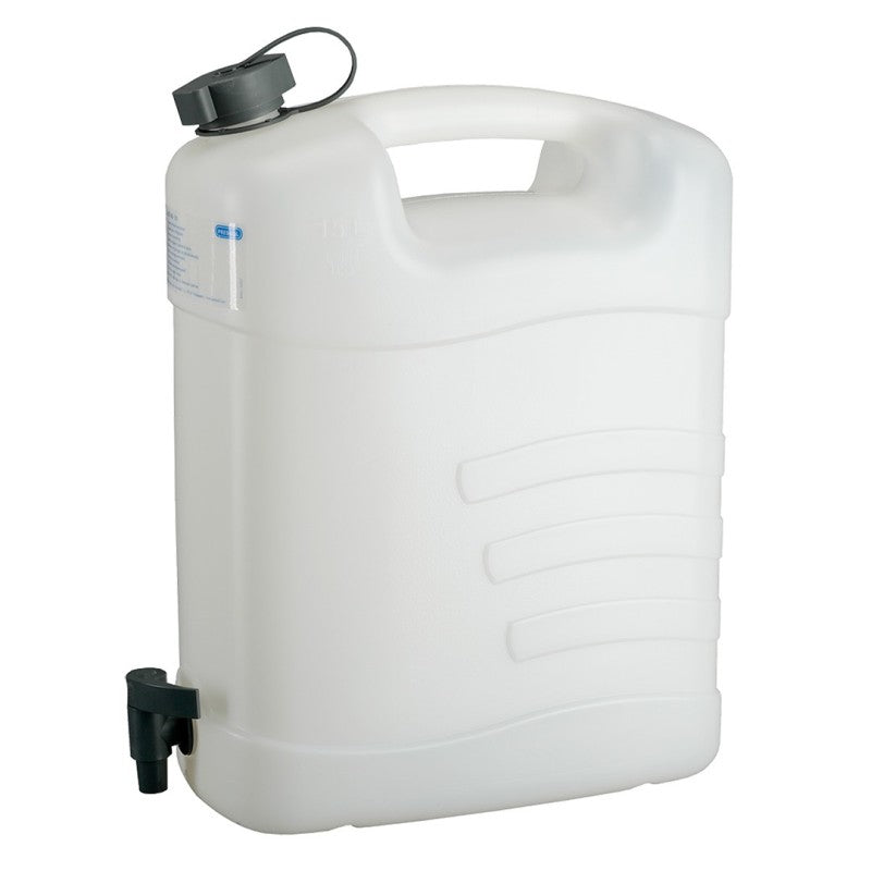 PRESSOL Water can with drain cock, 15 l, polyethylene — 21 165
