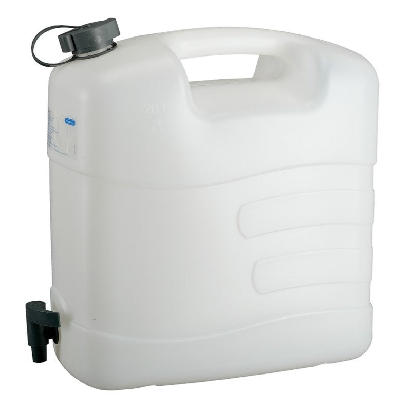 PRESSOL Water can with drain cock, 20 l, polyethylene — 21 167