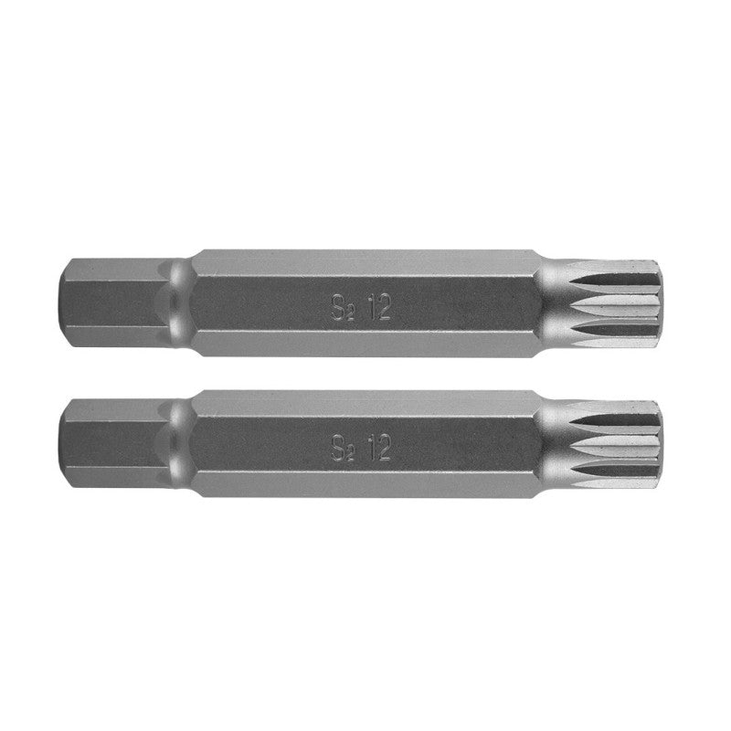 NEO TOOLS Spline bit M12 x 75 mm, S2, 2 pcs — 10-910