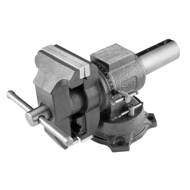 NEO TOOLS Bench vice with anvils and swivel base 100 mm, 360 degrees — 35-030