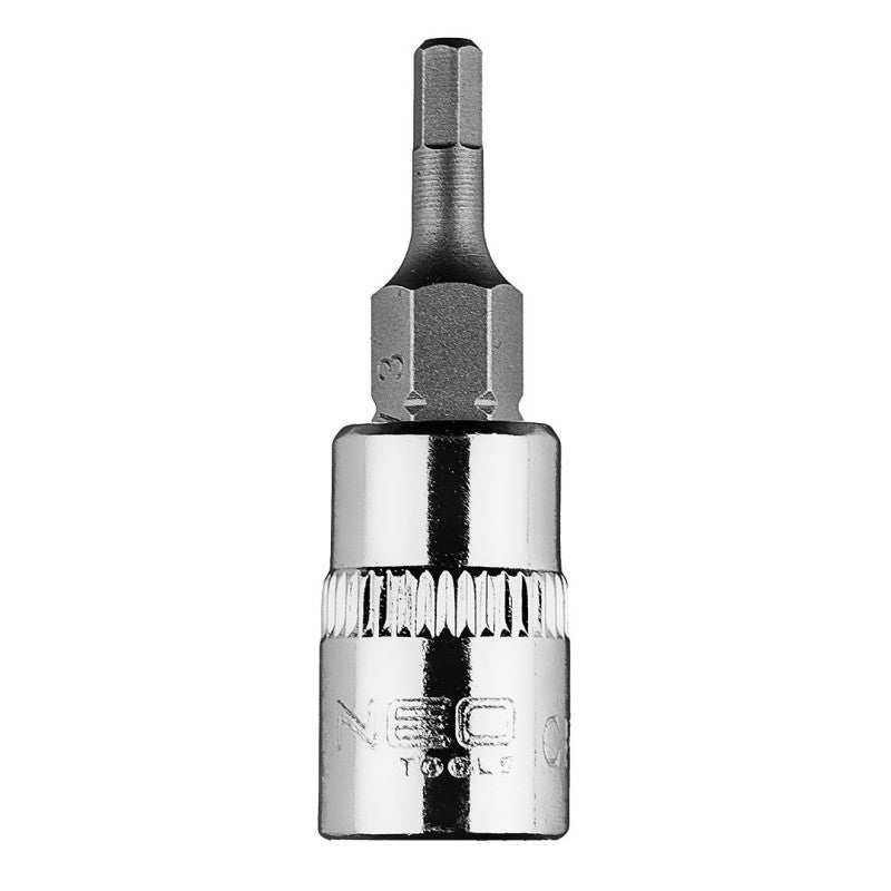 NEO TOOLS Hexagonal bit H3 on socket 1/4", short, 37 mm — 10-310