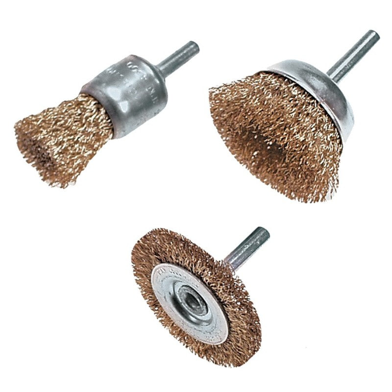 VERTO Steel wire brush 3pcs. set — 62H613