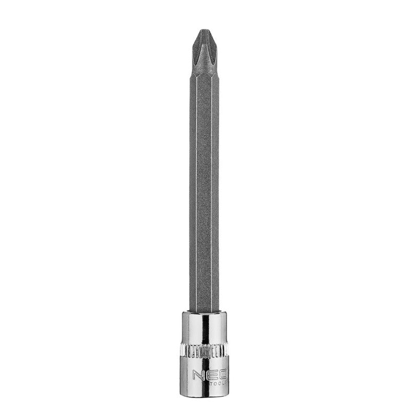 NEO TOOLS Screwdriver bit PH2 on 1/4" socket, long, 87 mm — 10-335