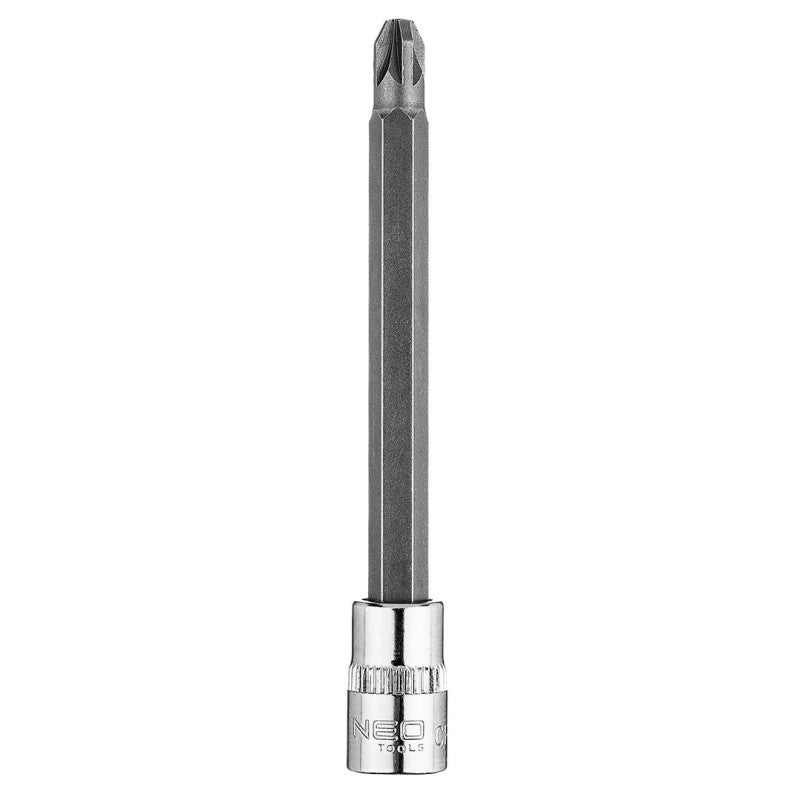 NEO TOOLS PZ3 screwdriver bit on 1/4" socket, long, 87 mm — 10-339