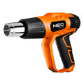 NEO TOOLS Heat gun 2000W, temperature range: I: 50°C, II: 70-600°C, case, digital display — 04-710