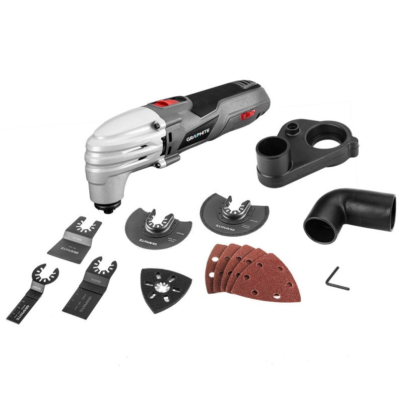 GRAPHITE Multifunction tool 250W, oscillation rate 15000-21000 min-1, case — 59G023