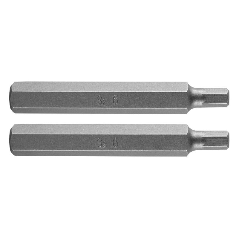 NEO TOOLS HEX bit 6 x 75 mm, S2, 2 pcs — 10-982