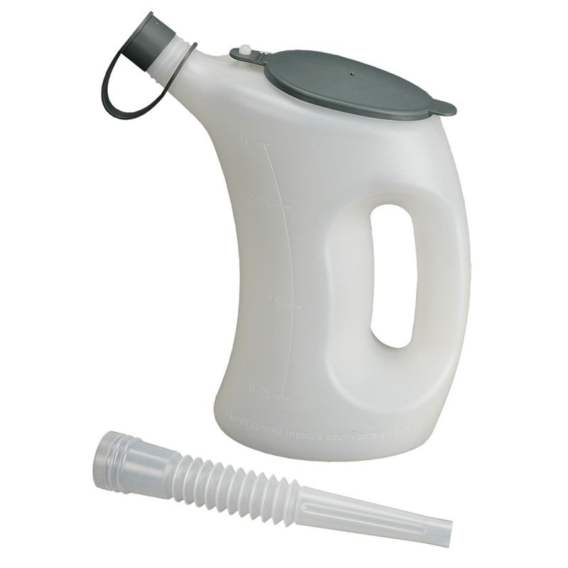 PRESSOL Measuring jug with cover-FLA-PE, 1 l, transparent — 07 621