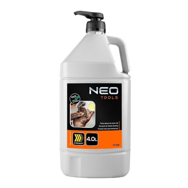 NEO TOOLS Gel, yellow, hand washing paste, for removing difficult and very difficult dirt - 4 liter bottle — 10-406