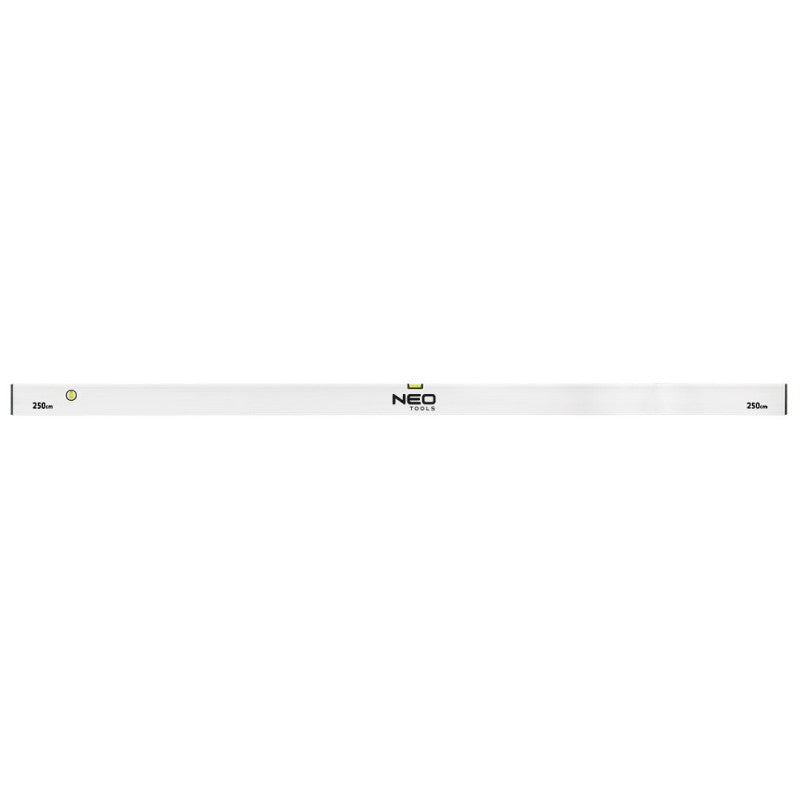 NEO TOOLS Traversing rule, 250cm - 2 vials: horizontal and vertical — 72-524
