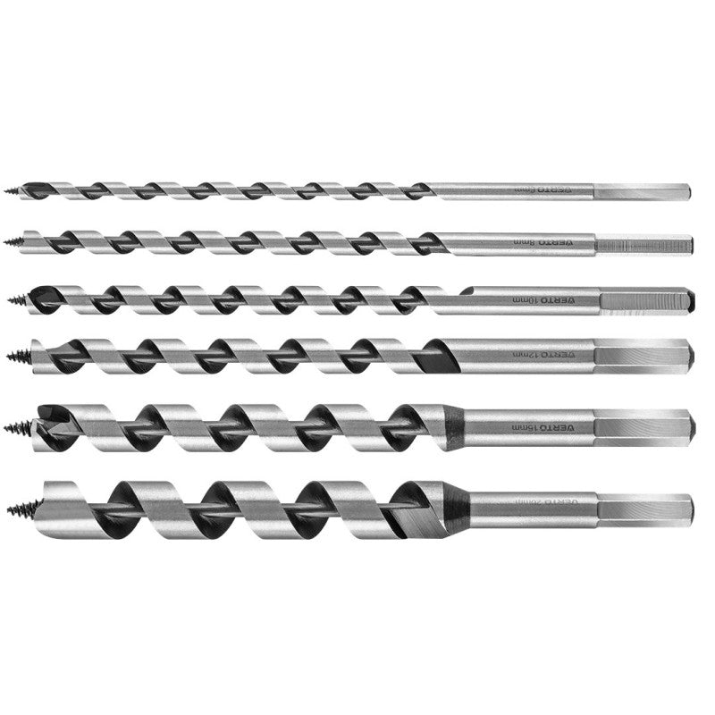 VERTO Wood twist drill, 230 mm, set 6 pcs. — 60H800