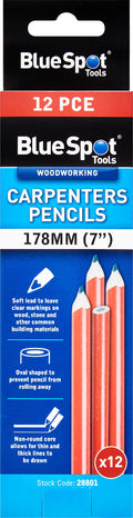 Blue Spot Tools 12 Pack Carpenters Pencils