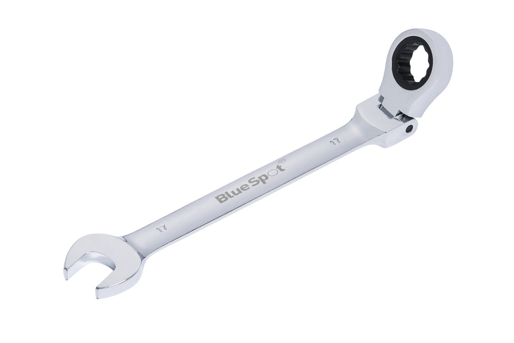 Blue Spot Tools 17mm Ratchet Spanner Flexible Head (180Ã‚Â°)