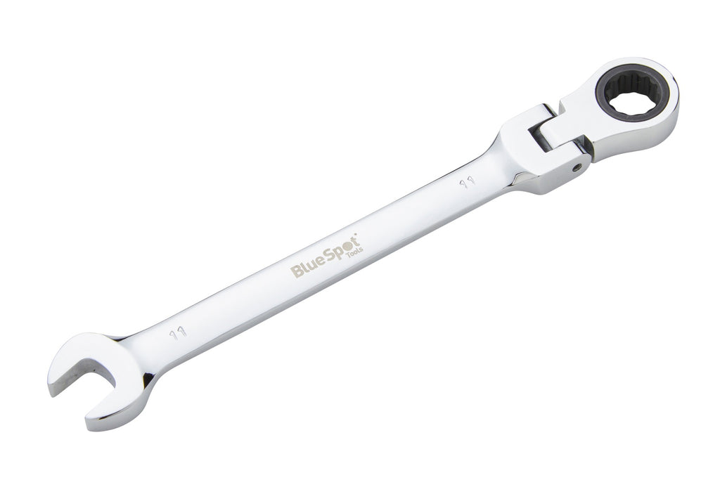 Blue Spot Tools 11mm Ratchet Spanner Flexible Head (180Ã‚Â°)