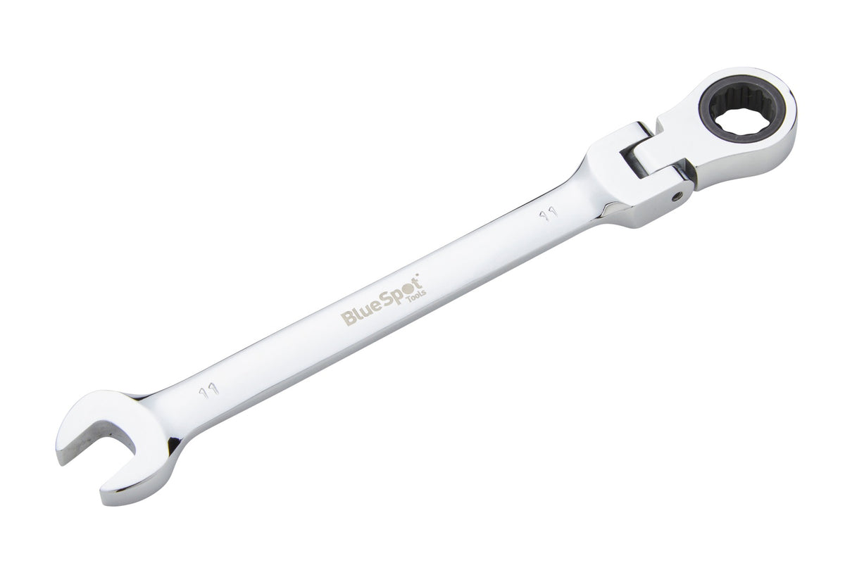 Blue Spot Tools 11mm Ratchet Spanner Flexible Head (180Ã‚Â°)