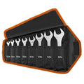 NEO TOOLS Flat double sided wrenches, extra thin, set 8 pcs , 5.5 - 27 mm, in rolling pouch — 09-860