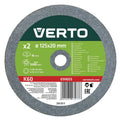 VERTO Disc for bench grinder, 125 x 20/16/12.7 x 16 mm, 2 pcs set — 61H603