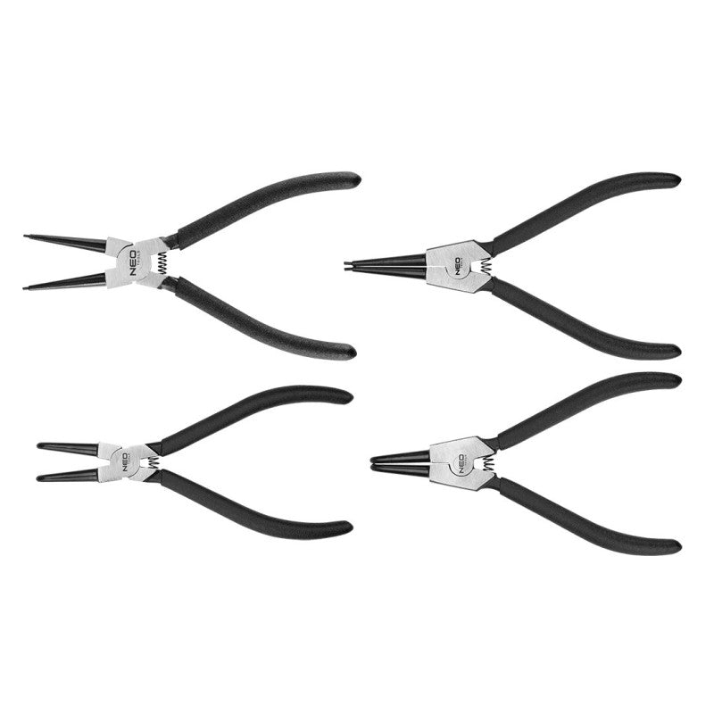 NEO TOOLS Circlip pliers set 4 pcs with plastic tray — 01-097