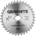 GRAPHITE Circular saw blade, solid carbide, 235 x 30 mm, 36 teeth — 55H691