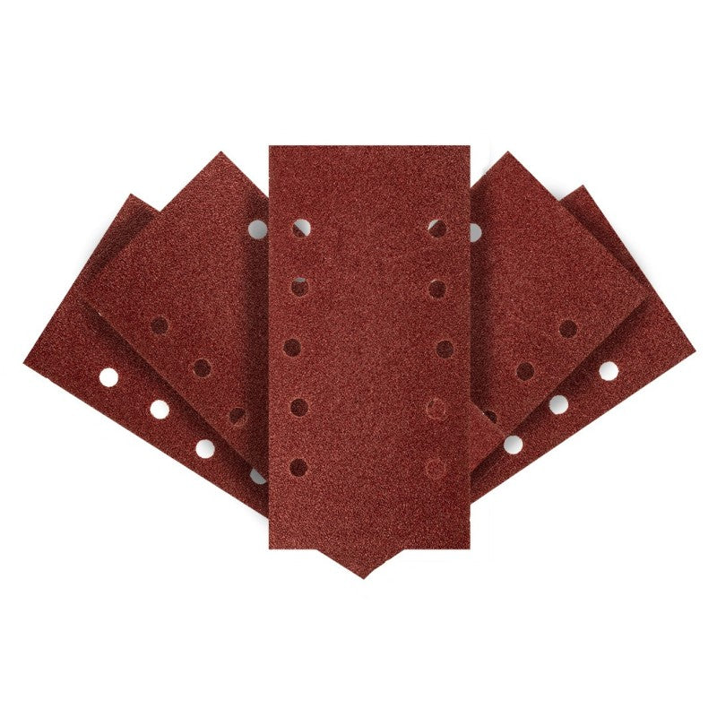 GRAPHITE Sanding paper, velcro 115 x 230 mm, K40, 5 pcs, with holes — 54H001