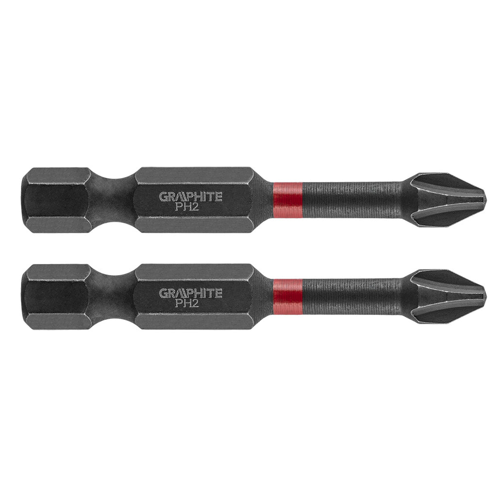 GRAPHITE Impact bit PH2 x 50 mm, 2 pcs — 56H519