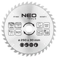 NEO TOOLS Saw blade, widia, 250 x 30 mm, 40 teeth — 57-684