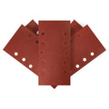 GRAPHITE Sanding paper, velcro 115 x 230 mm, K180, 5 pcs, with holes — 54H006