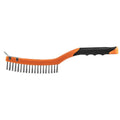NEO TOOLS Wire brush, steel wire, 3x19 rows, with scraper — 39-012