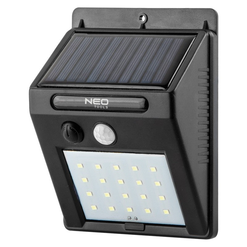 NEO TOOLS Solar wall lamp 20 SMD LED, 250 lm, rechargeable — 99-055