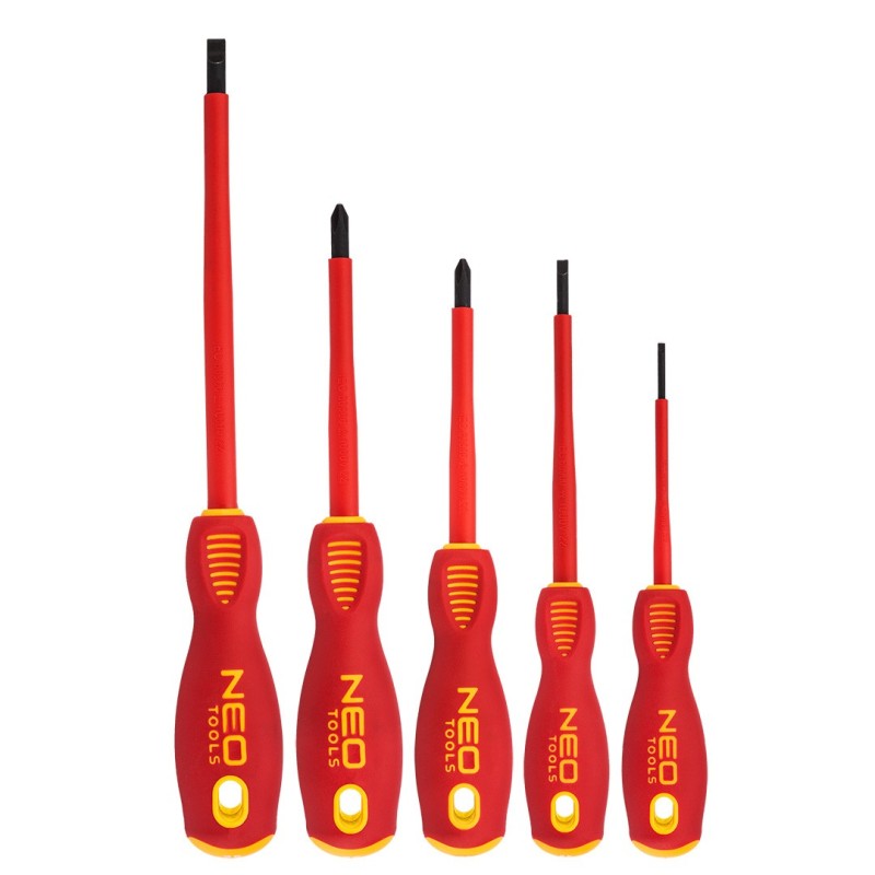 NEO TOOLS Screwdrivers 1000V, set 5 pcs, S2 — 04-220